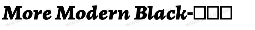 More Modern Black字体转换